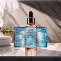 Blue Crystal Bottle Label 4oz Oil Dropper Product