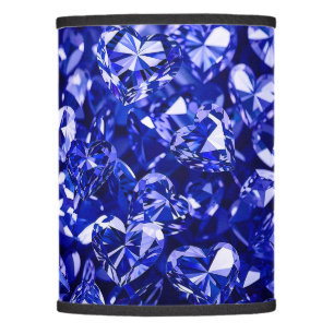 Blue Crystal Diamond Hearts Lamp Shade