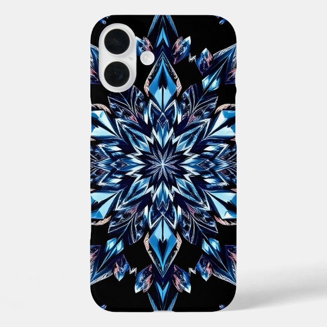 Blue Crystal Effect Case-Mate iPhone Case (Back)