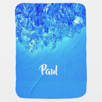 Blue crystals baby blanket
