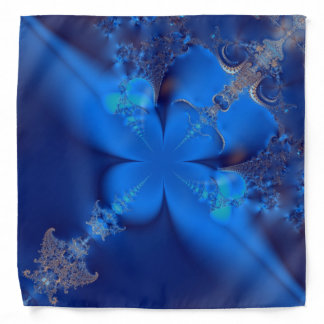 Blue Crystals Fractal Bandanna