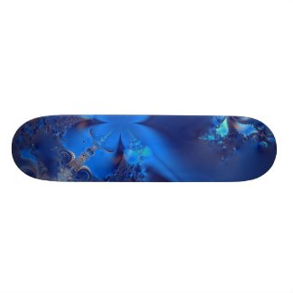 Blue Crystals Fractal Skate Boards