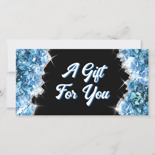 Blue crystals gift certificate