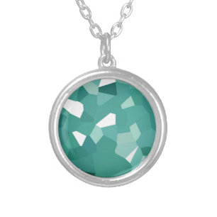 Blue Crystals Silver Plated Necklace