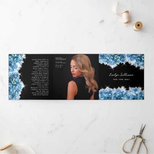 Blue crystals trifold brochure