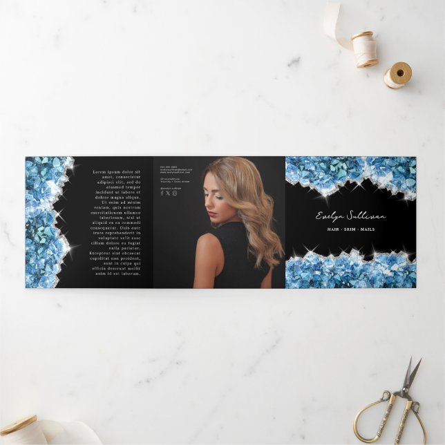 Blue crystals trifold brochure (Outside)
