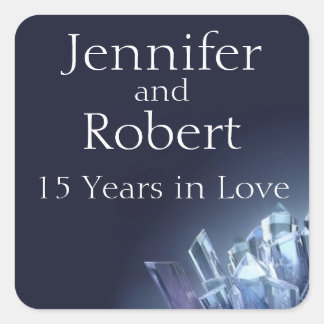 Blue Crystla 15th Anniversary Envelope Seal