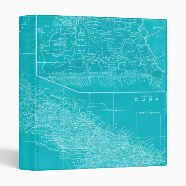 Blue Cuba Map Binder (Front/Spine)