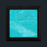 Blue Cuba Map Gift Box<br><div class="desc">Blue Cuba Map . Artist: Vision Studio. Image ID: 146657Z.</div>