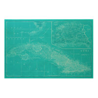 Blue Cuba Map