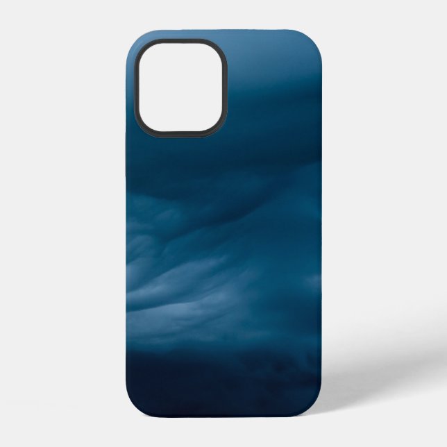 Blue cumulus clouds iphone case (Back)