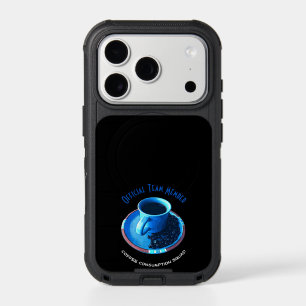 Blue Cup and Saucer Coffee Consumption Squad iPhone 17 Pro Case