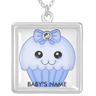 BLUE CUP CAKE NECKLACE