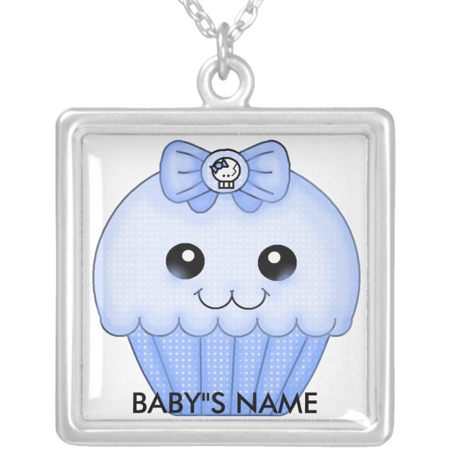 BLUE CUP CAKE NECKLACE (Front)
