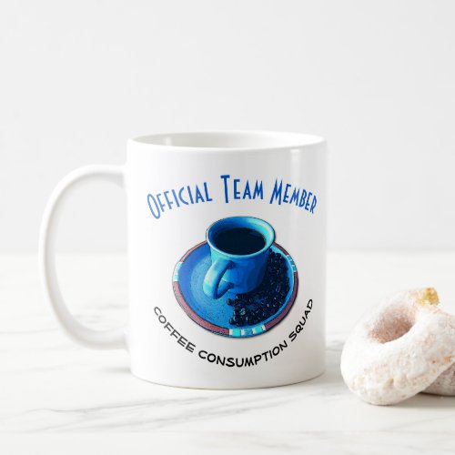 Blue Cup Saucer Coffee Lovers Template Text