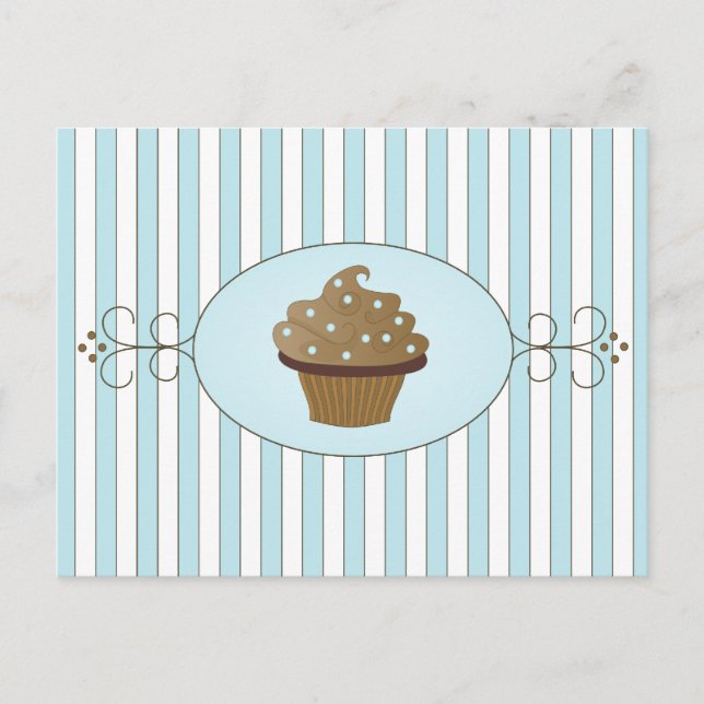 Blue Cupcake Postcard (Front)