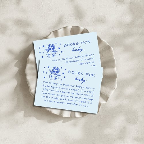 Blue Cupid Valentines Book Request Baby Shower