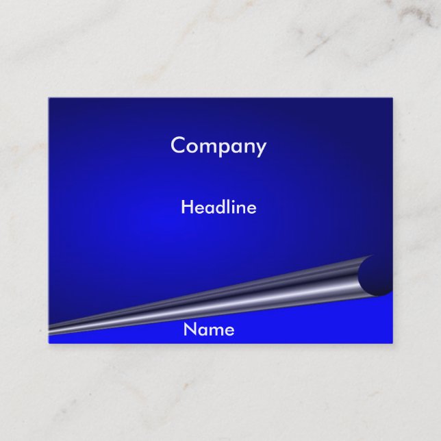 Blue Curl Page Profile Card (Front)