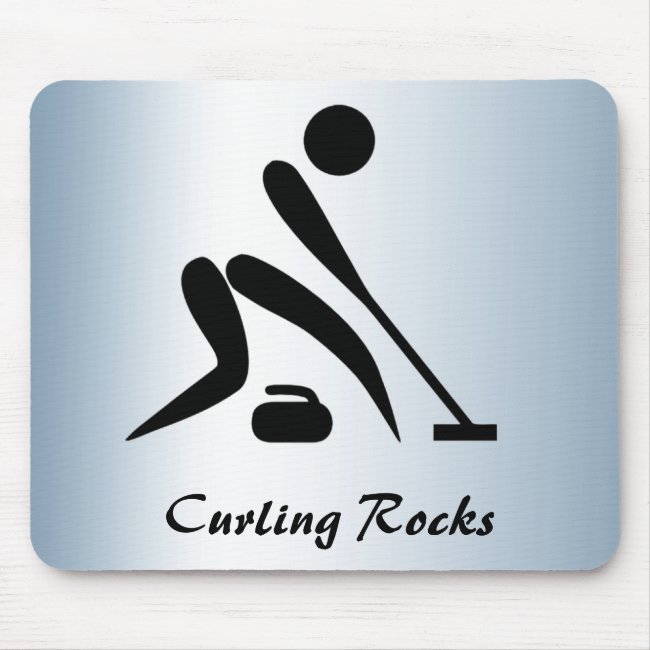 Blue Curling Rocks Mousepad