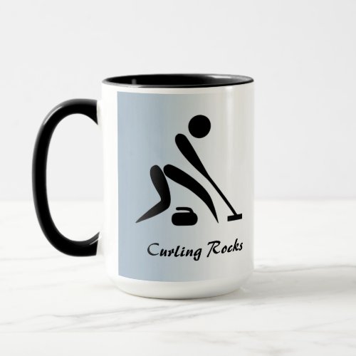 Blue Curling Rocks Mug