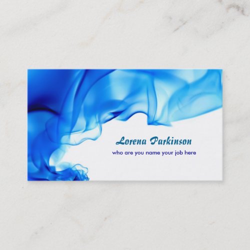 blue curls swirls business card