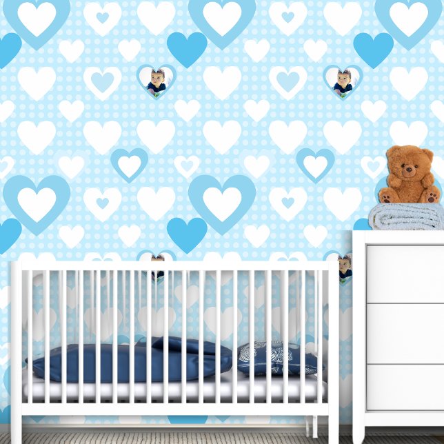 Blue Custom Baby Photo Decor Wallpaper (Creator Uploaded)