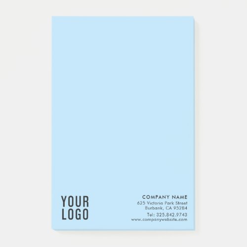 Blue Custom Business Logo Promotional 4 x 6 Post_it Notes