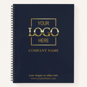 Blue Custom Business Logo Promotional Branding Notebook
