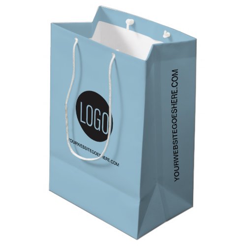 Blue Custom Business website Your Logo website Medium Gift Bag