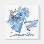 Blue Custom Cheerleader Magnet