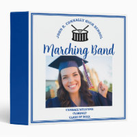 Blue Custom High School Band Photo Album