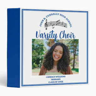 Blue Custom High School Choir Photo Album 3 Ring Binder