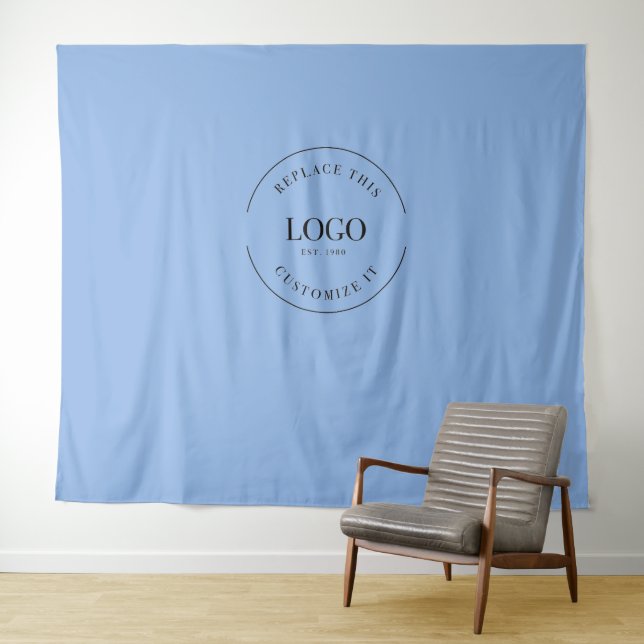 Blue Custom Logo backdrop Company branding (In Situ (Horizontal))