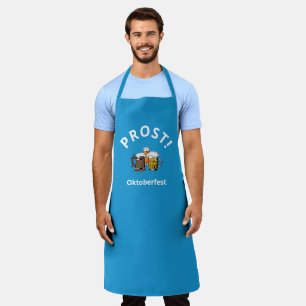 Blue Custom Logo Photo Oktoberfest Apron