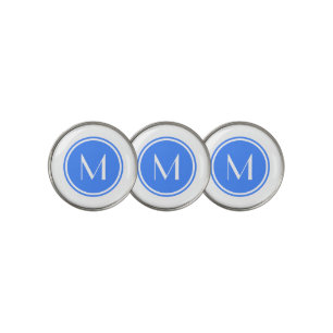 Blue Custom Monogram Golf Ball Marker