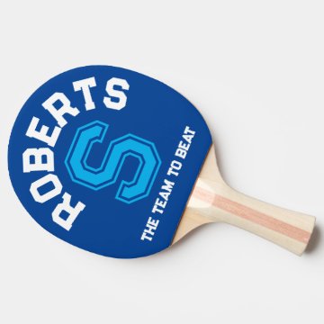 Blue custom monogram name initial and team 