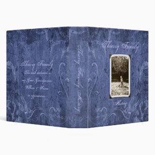 Blue Custom Photo Family History (1.5") Binder