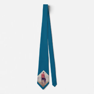 Blue Custom Photo Neck Tie
