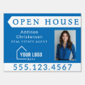 Blue Custom Realtor Open House Yard Sign Zazzle Blue Custom Realtor Open House Yard Sign Zazzle