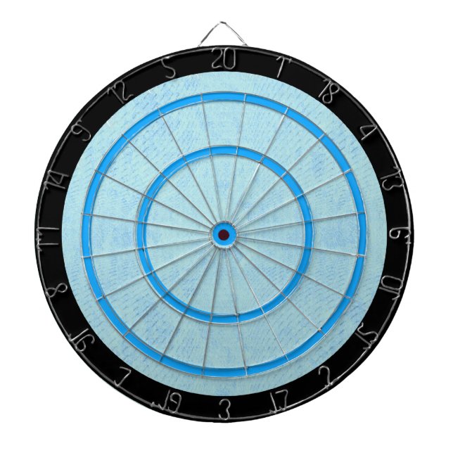 Blue Custom Regulation Size Dartboard With Darts (Front)