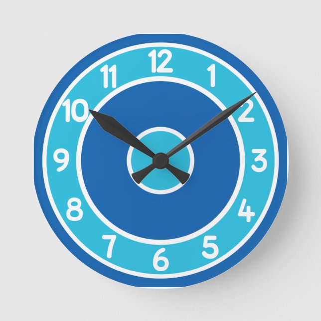 Blue custom wall clock (Front)