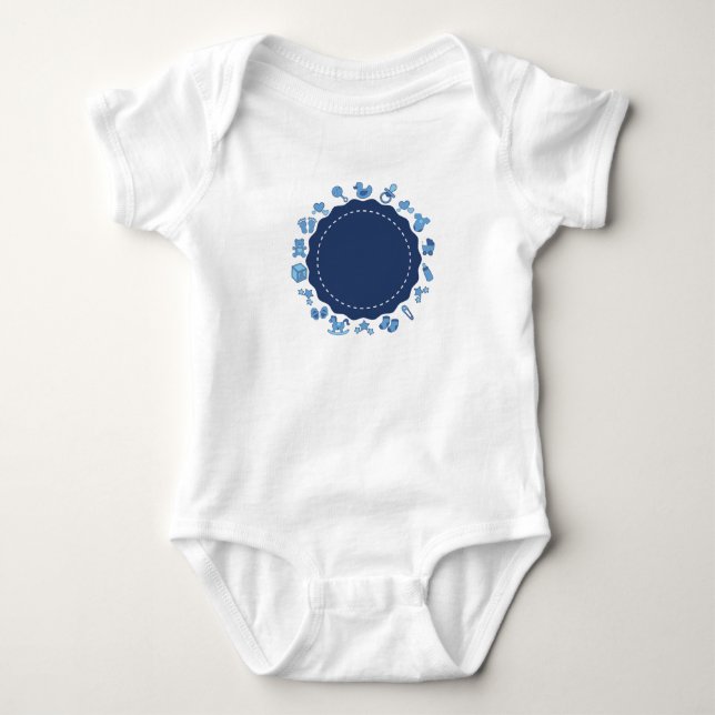 Blue Customizable Baby Design Bodysuit (Front)