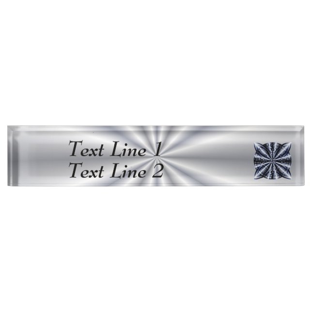 Blue Customizable Celtic Knot Original Art Nameplate (Front)