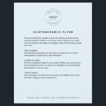 BLUE Customizable logo text contact info business Flyer<br><div class="desc">Promote your business or event with the Customizable blue Flyer Template! Add your logo,  heading,  body of text,  and contact information on the bottom footer to create a professional,  eye-catching design perfect for advertising services,  promotions,  or announcements with ease.</div>