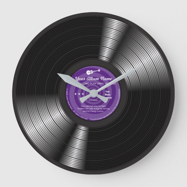 Blue Customizable Rock around the Large Clock (Front)