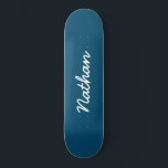 Blue Customizable Skateboard<br><div class="desc">Blue Customizable Skateboard. An elegant,  black,  trendy skateboard. Personalize with a name of your own. Make a fun gift for yourself or a birthday gift for somebody you love.</div>