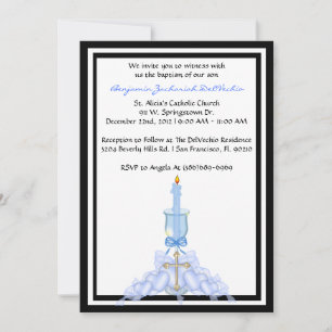 Blue CUTE Communion/Baptism Invite