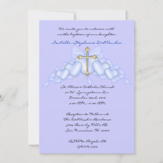 Blue CUTE Communion/Baptism Invite