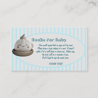 Blue Cute Dumpling Books For Baby  Enclosure Card