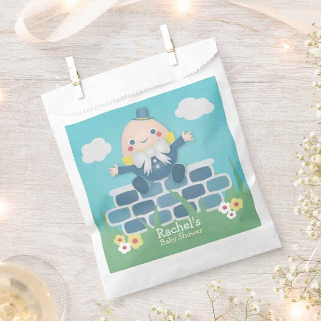 Blue Cute Humpty Dumpty Baby Shower  Favor Bag (Clipped)